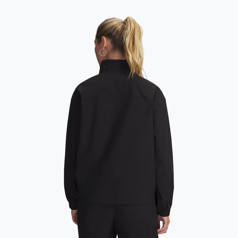 Giacca da allenamento da donna Under Armour Unstoppable Woven FZ Jacket ultimate black/ultimate black 2