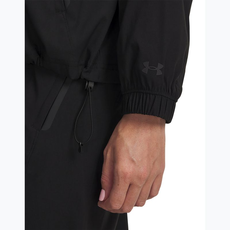 Giacca da allenamento da donna Under Armour Unstoppable Woven FZ Jacket ultimate black/ultimate black 3