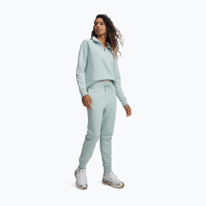 Pantaloni da donna Under Armour Rival Fleece Joggers enamel blue/white 2