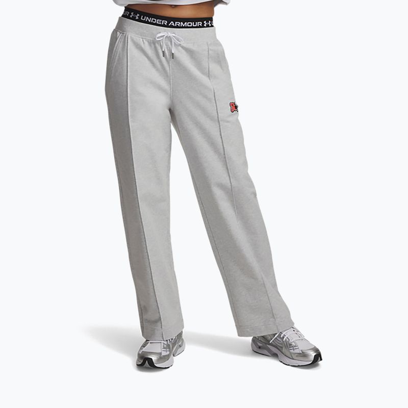 Pantaloni da donna Under Armour Sport Terry Trend halo gray light heather/black