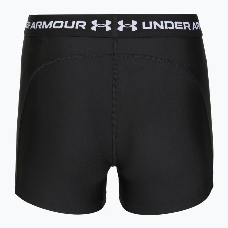 Pantaloncini da allenamento da donna Under Armour HeatGear Shorty ultimate black/white 2