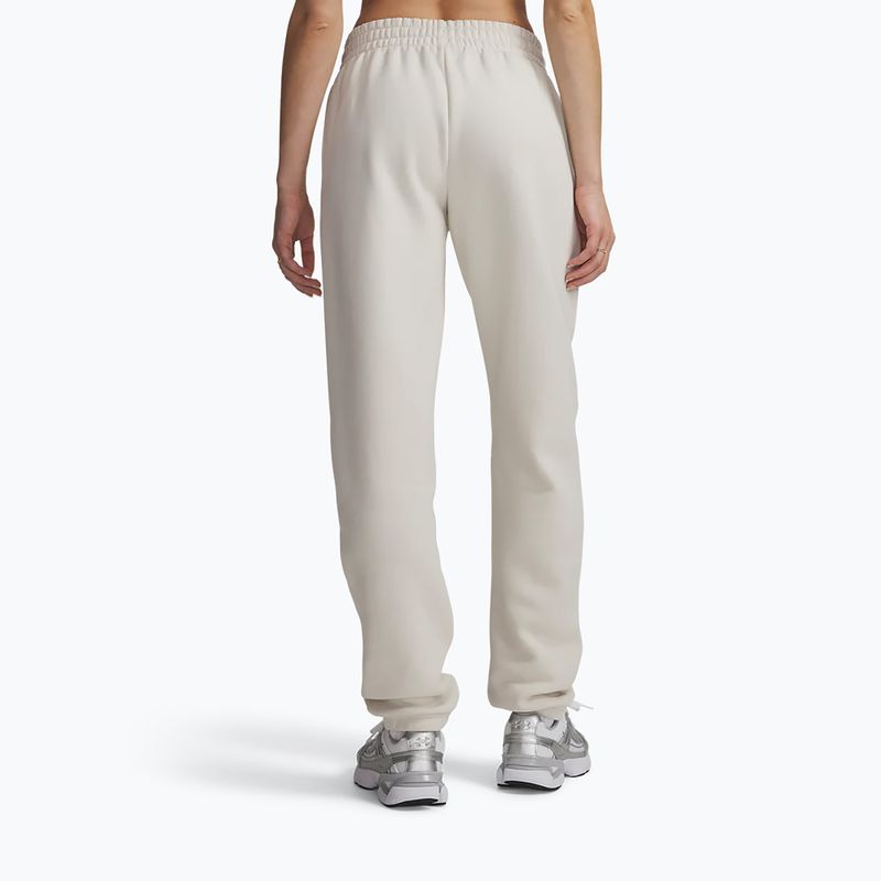 Pantaloni da donna Under Armour Icon Fleece Nov Jogger summit white/white 3