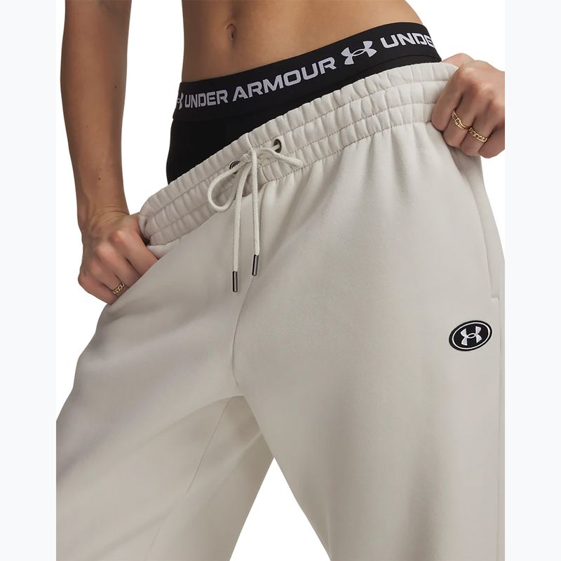 Pantaloni da donna Under Armour Icon Fleece Nov Jogger summit white/white 4