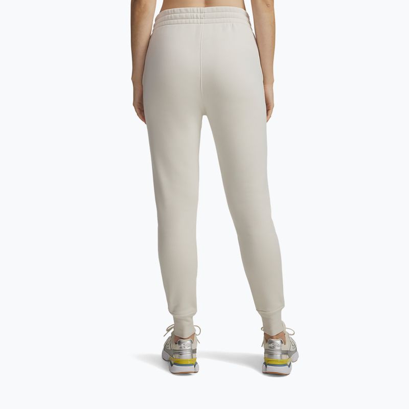 Pantaloni da donna Under Armour Icon Fleece Jogger summit white/white 3