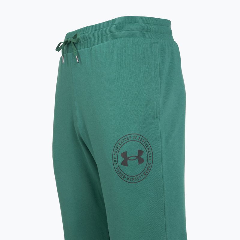Pantaloni da uomo Under Armour Rival LW Graphic Jogger rack green/black 3