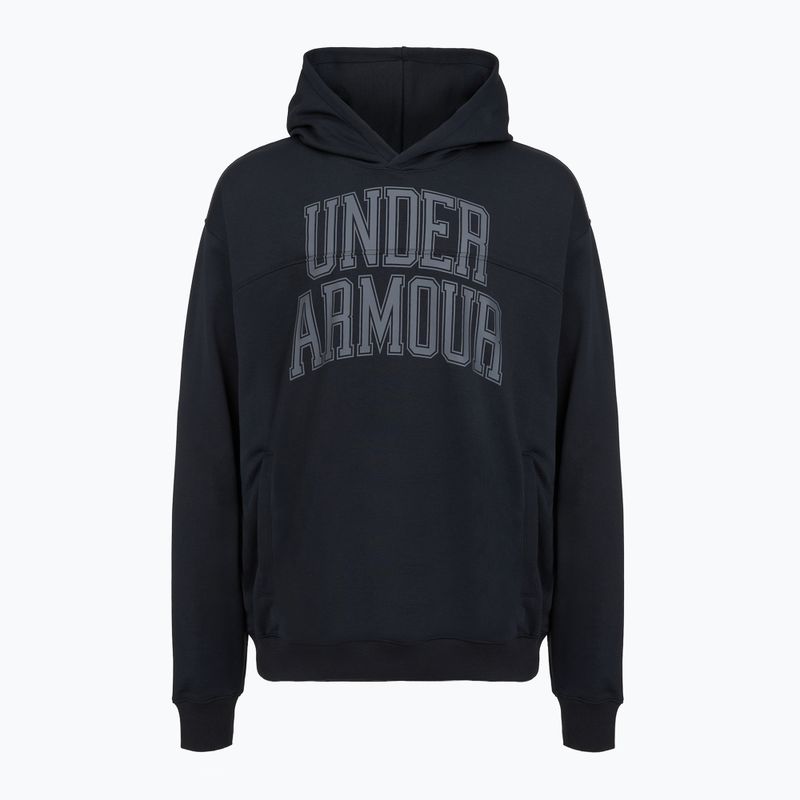 Felpa uomo Under Armour Rival LW Graphic Hoodie Black/Black 4