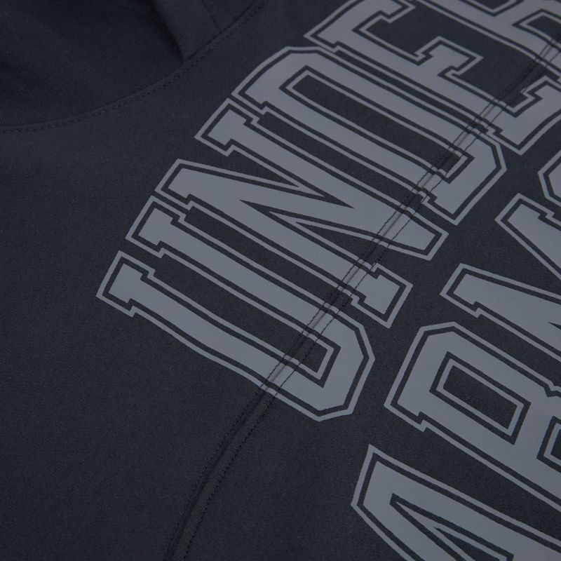 Felpa uomo Under Armour Rival LW Graphic Hoodie Black/Black 6