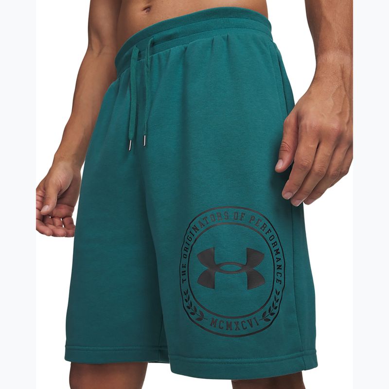 Pantaloncini da allenamento uomo Under Armour Rival LW Graphic rack green/black 4
