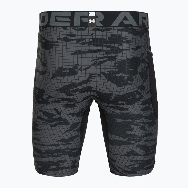 Pantaloncini da allenamento da uomo Under Armour HG Printed Long Short black/castlerock/white 2