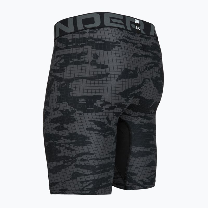 Pantaloncini da allenamento da uomo Under Armour HG Printed Long Short black/castlerock/white 4
