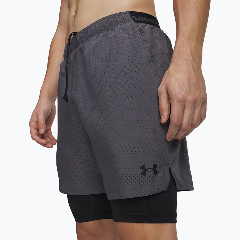 Pantaloncini da allenamento uomo Under Armour Vanish Woven 2.0 2IN1 Shorts castlerock/black 4