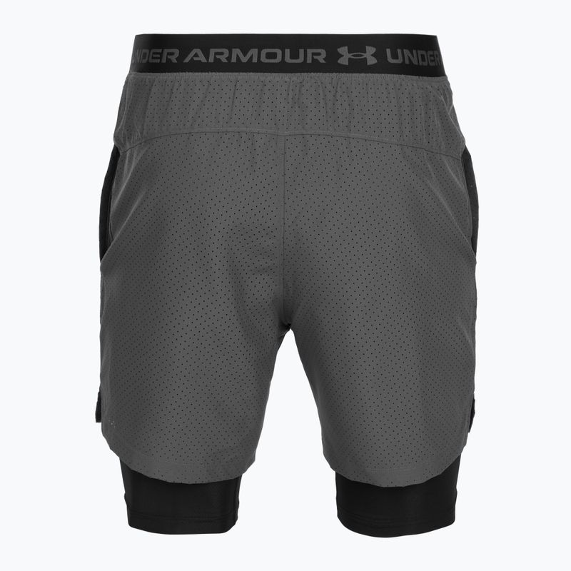 Pantaloncini da allenamento uomo Under Armour Vanish Woven 2.0 2IN1 Shorts castlerock/black 6