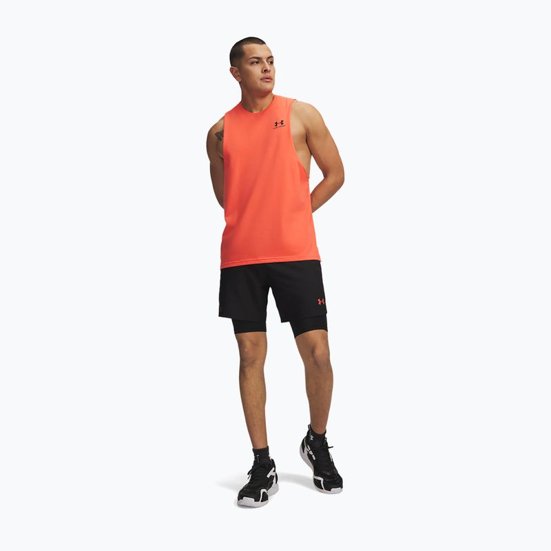 Pantaloncini da allenamento uomo Under Armour Vanish Woven 2.0 2IN1 Shorts ultimate black/venom red/venom red 2