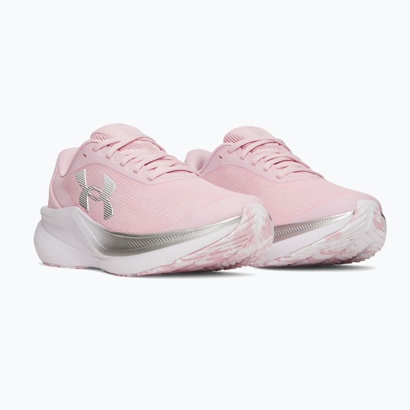 Scarpe da corsa donna Under Armour Chase prime pink/metallic silver/white 2