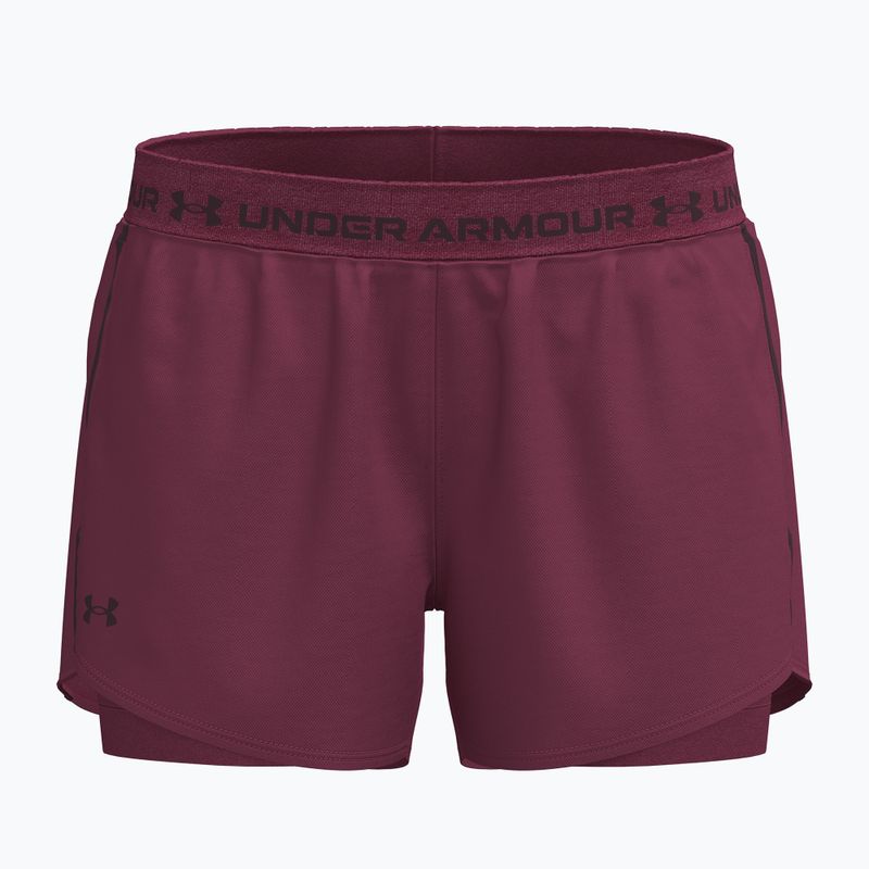 Pantaloncini da allenamento da donna Under Armour Tech Play Up 2IN1 Shorts claret/claret/ox blood