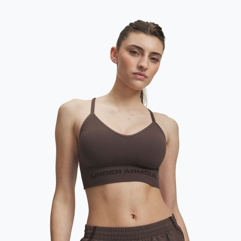 Reggiseno sportivo Under Armour Vanish Seamless Low peppercorn/kona brown