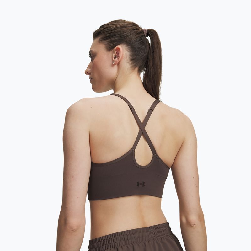Reggiseno sportivo Under Armour Vanish Seamless Low peppercorn/kona brown 2