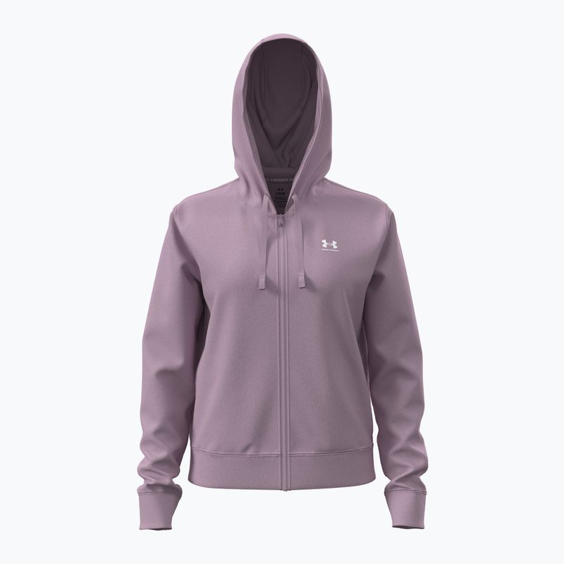 Felpa donna Under Armour Sport Terry FZ mauve pink/white 4