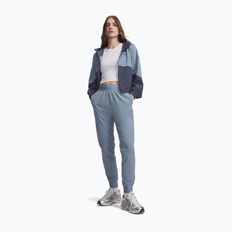 Pantaloni da allenamento da donna Under Armour Sport High Rise Woven Pant blue wind/black 2