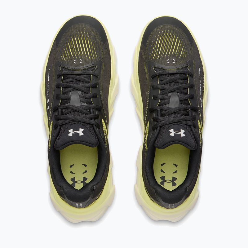 Scarpe da corsa uomo Under Armour Halo Runner 2 Ultimate Black/Sonic Yellow/Metallic Silver 3