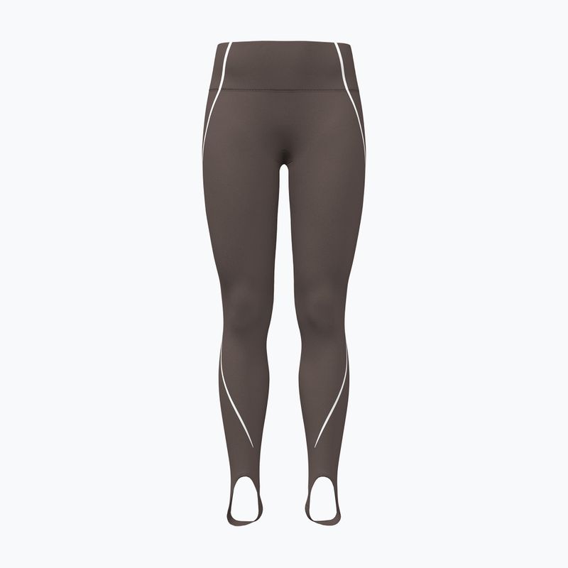 Leggings da allenamento donna Under Armour Meridian Contour Stirrup Leggings peppercorn/white/peppercorn