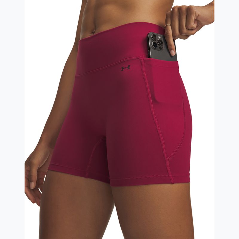 Pantaloncini da allenamento da donna Under Armour Motion Middy claret/ox blood 4