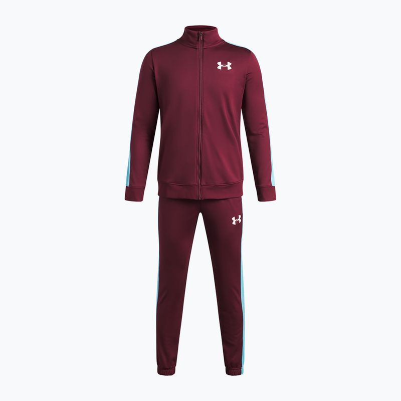 Tuta per bambini Under Armour Knit Track Suit vintage maroon/fresco blue/white