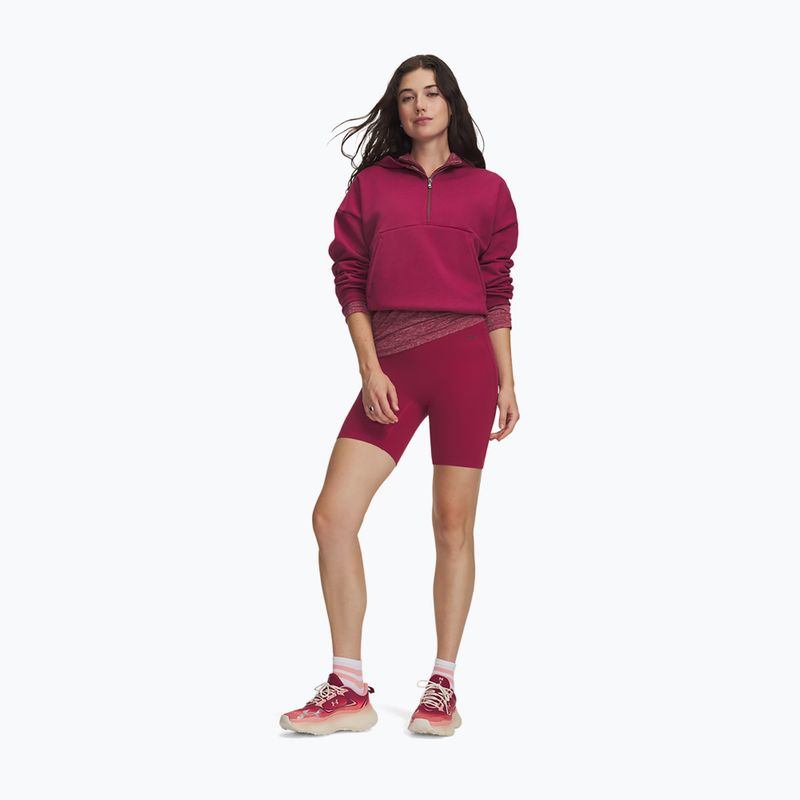 Pantaloncini da allenamento da donna Under Armour Motion Bike Shorts claret/ox blood 2