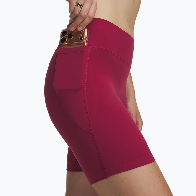 Pantaloncini da allenamento da donna Under Armour Motion Bike Shorts claret/ox blood 4
