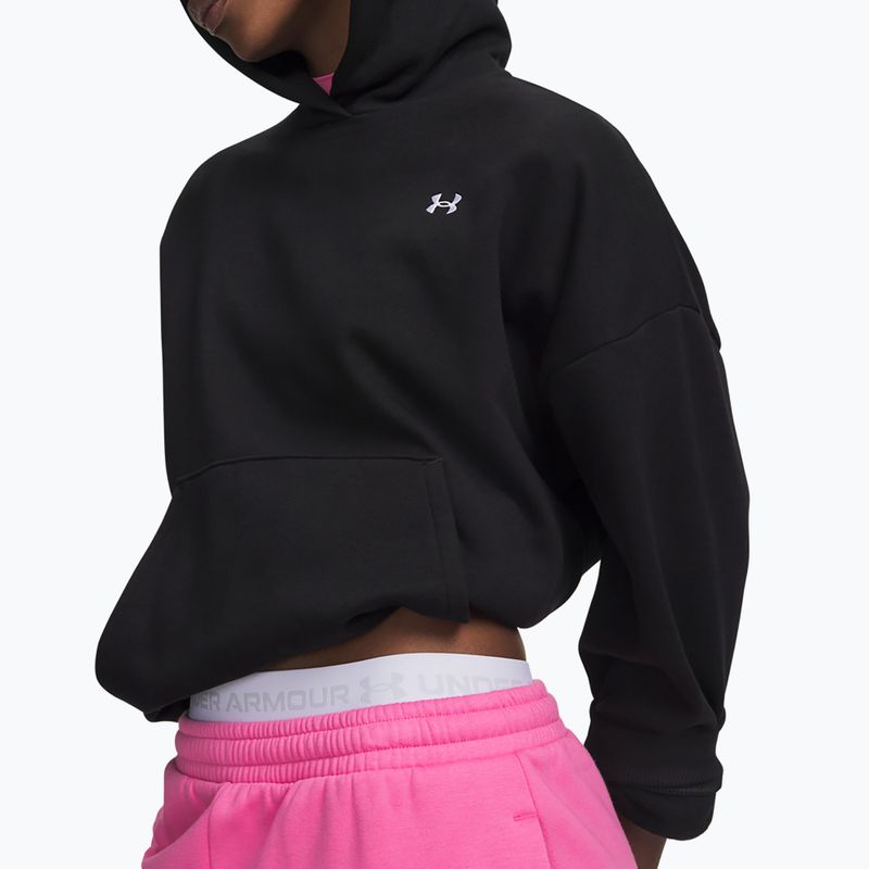 Felpa donna Under Armour Icon Fleece Hoodie ultimate black/white 3