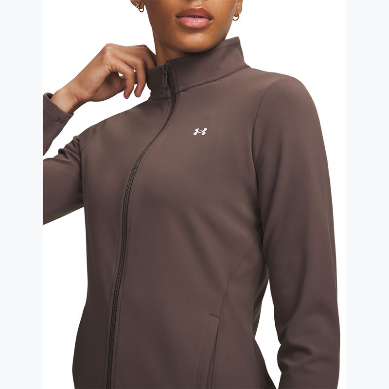 Felpa da allenamento donna Under Armour Motion peppercorn/white 3