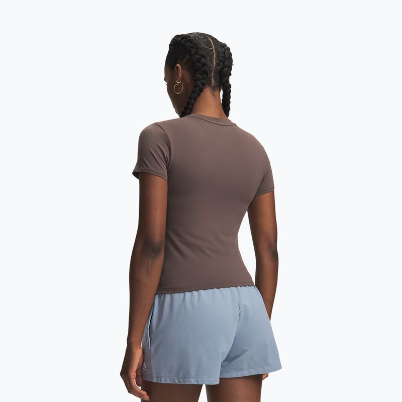 Maglia da allenamento donna Under Armour Motion Fitted SS peppercorn/white 2