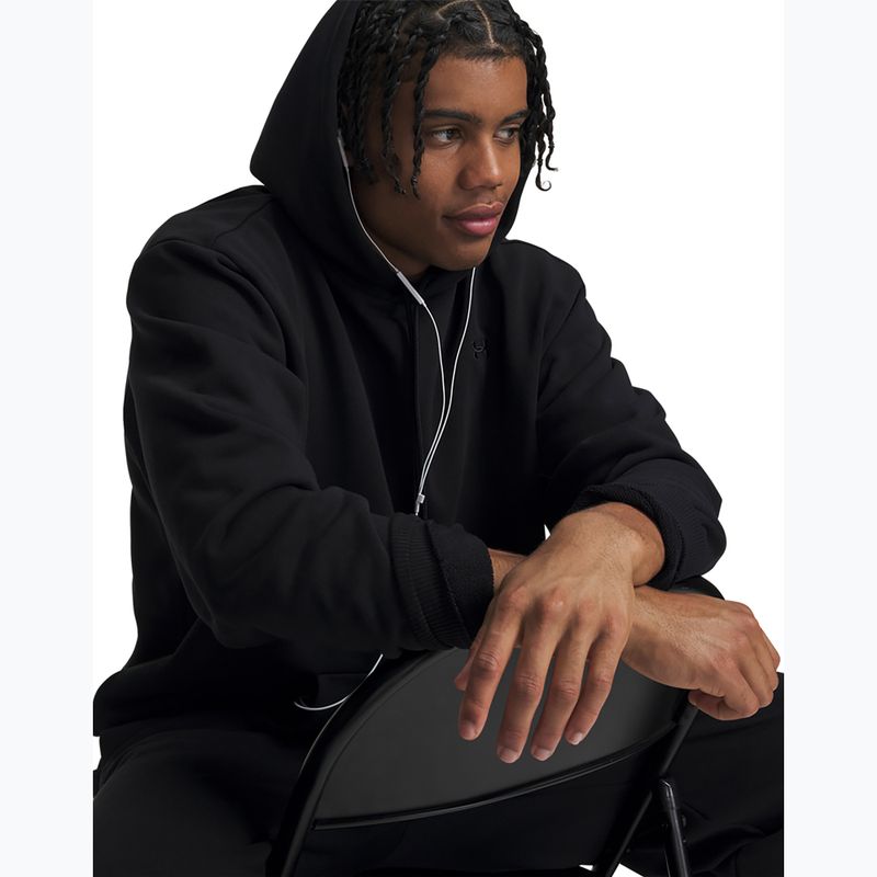 Felpa da uomo Under Armour Icon Heavyweight Terry Hoodie ultimate black/ultimate black 3