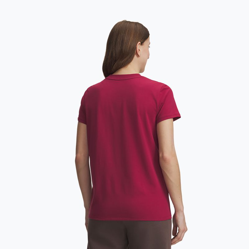 Maglietta da donna Under Armour Rival Core claret/white 2