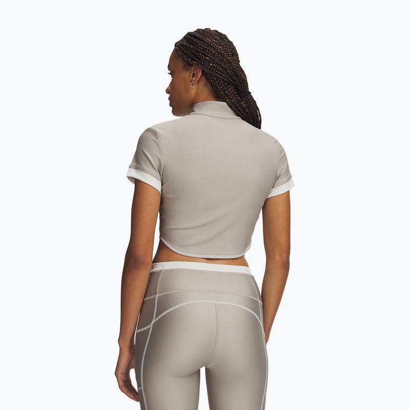Maglia da allenamento donna Under Armour HeatGear Novelty timberwolf taupe/summit white 2