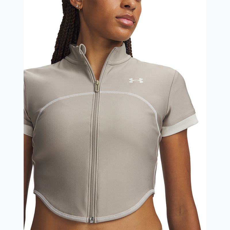 Maglia da allenamento donna Under Armour HeatGear Novelty timberwolf taupe/summit white 3