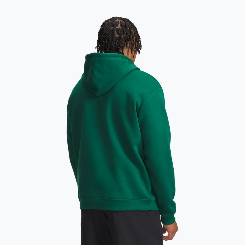 Felpa da uomo Under Armour Rival Fleece Hoodie campus ivy/white 2