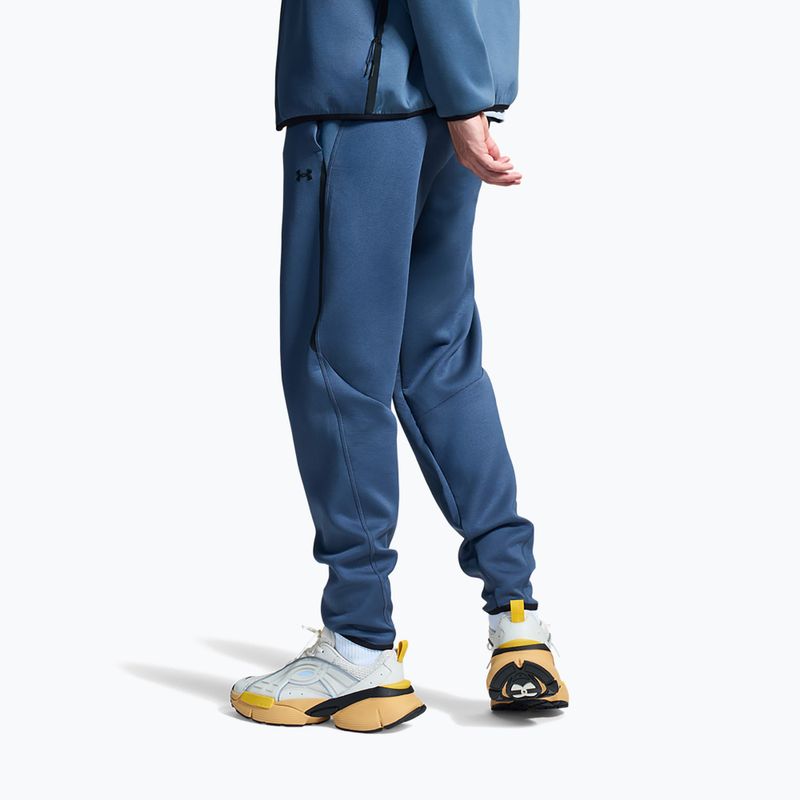 Pantaloni da uomo Under Armour Unstoppable Fleece Jogger Downpour Gray/Black 4