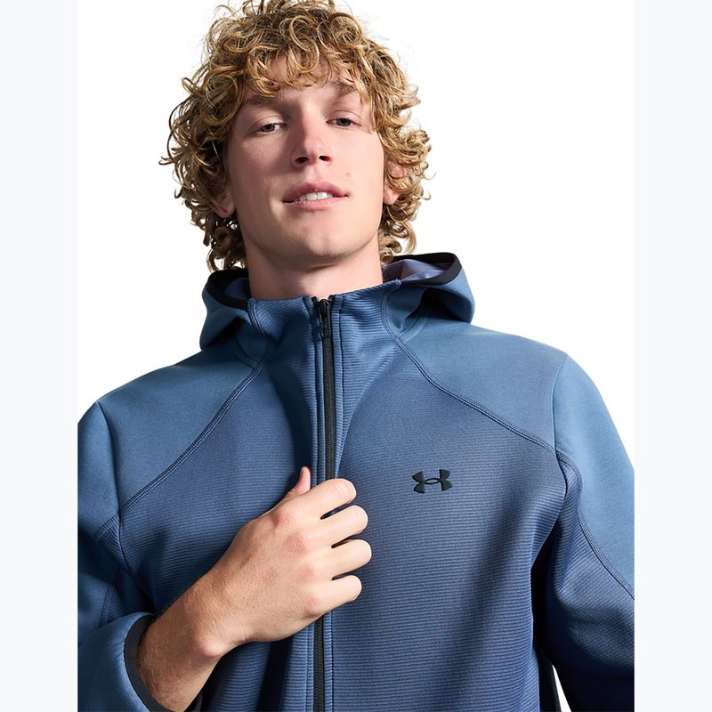 Felpa da allenamento uomo Under Armour Unstoppable Fleece downpour gray/black 5