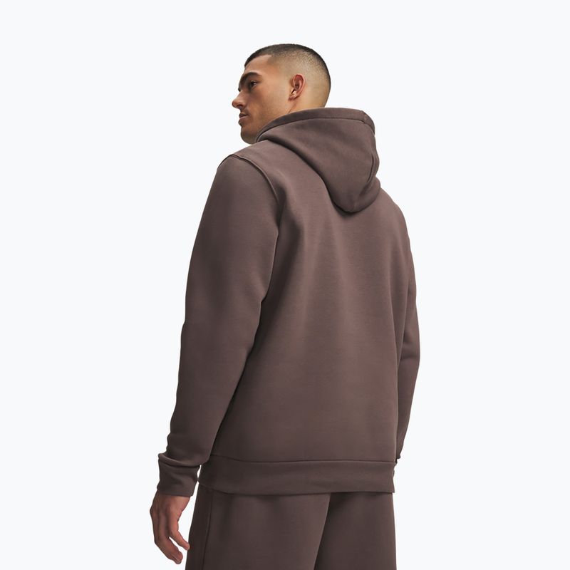 Felpa da uomo Under Armour Essential Fleece Hoodie peppercorn/peppercorn 2