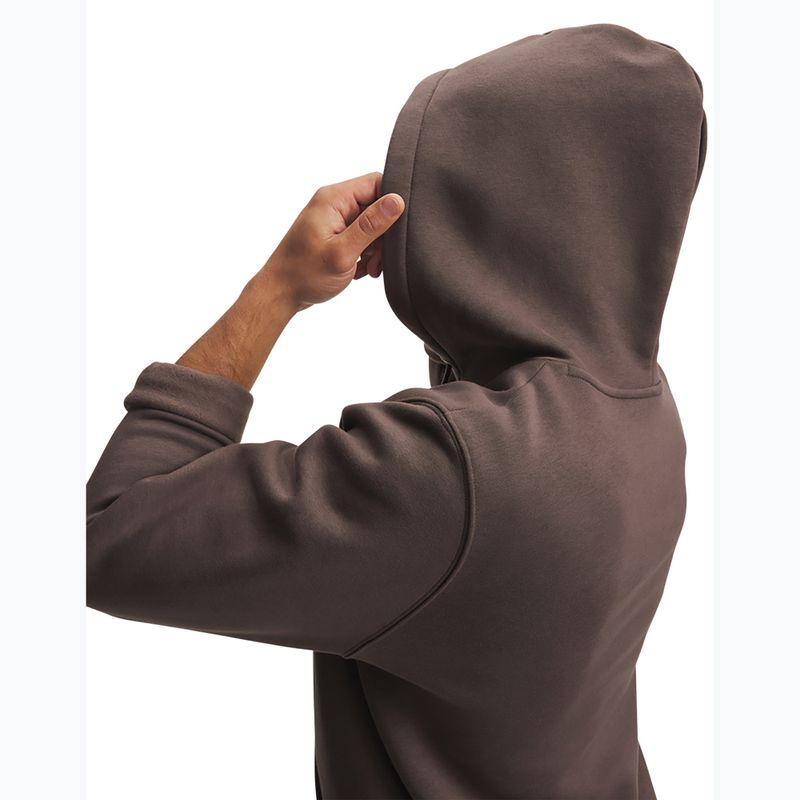 Felpa da uomo Under Armour Essential Fleece Hoodie peppercorn/peppercorn 3