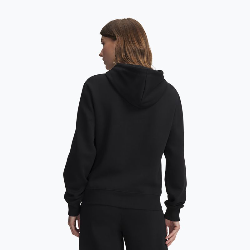 Felpa donna Under Armour Rival Fleece Hoodie ultimate black/white 2