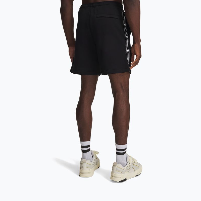 Pantaloncini uomo Under Armour Icon Fleece Taped Shorts ultimate black/white 3