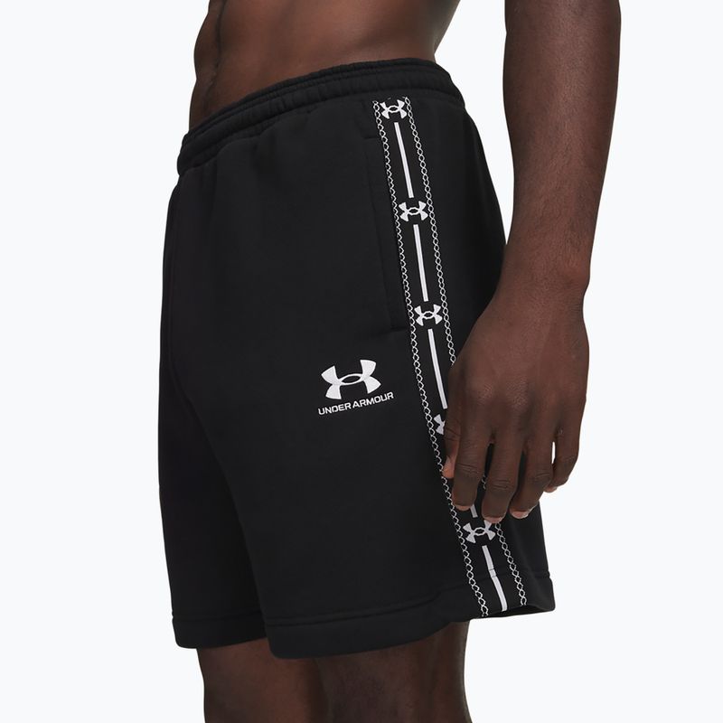 Pantaloncini uomo Under Armour Icon Fleece Taped Shorts ultimate black/white 4
