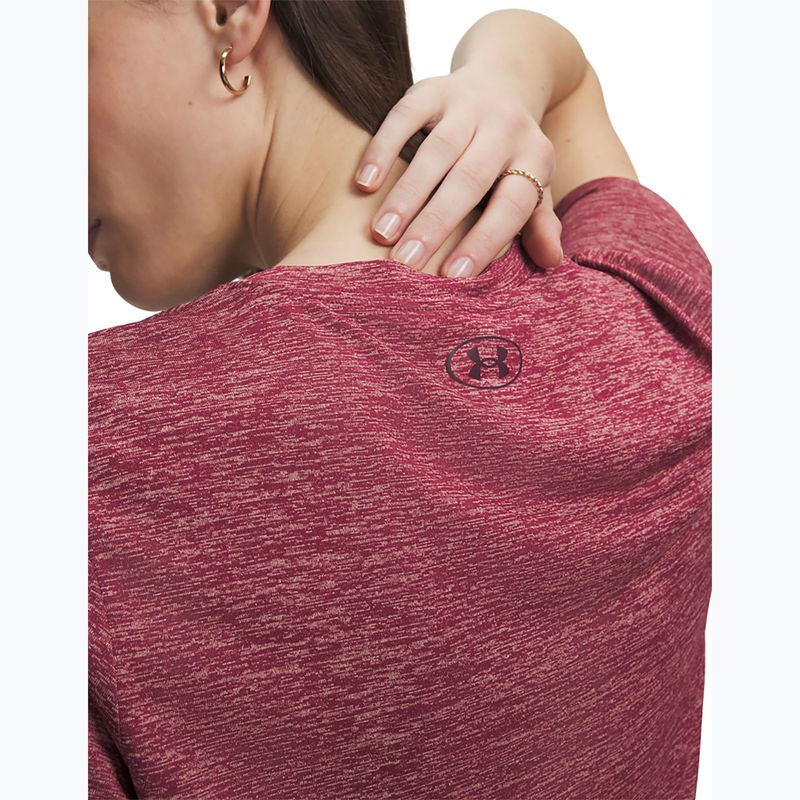 Maglia da allenamento donna Under Armour Tech V-Twist claret/ox blood 3
