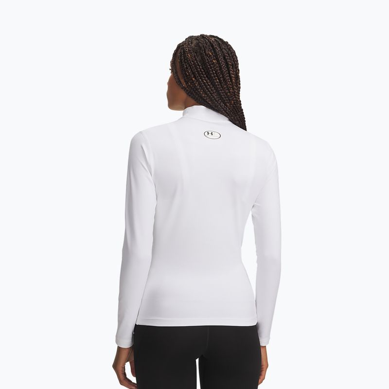 Longsleeve da allenamento da donna Under Armour ColdGear Mock LS white/halo gray 2