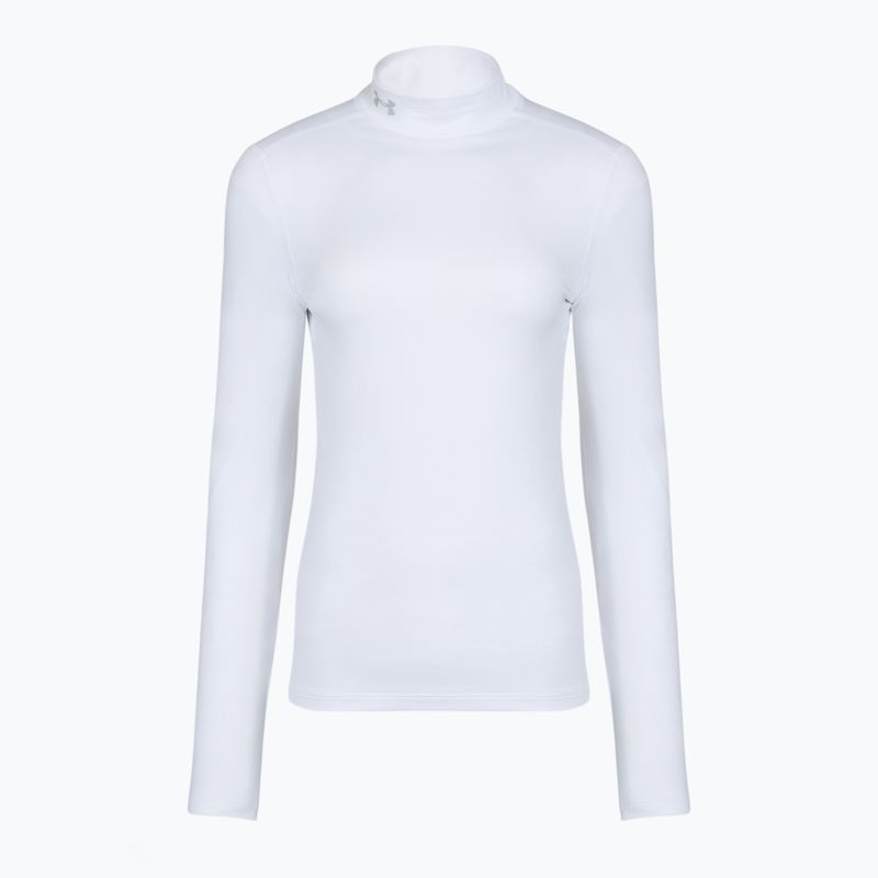Longsleeve da allenamento da donna Under Armour ColdGear Mock LS white/halo gray 4