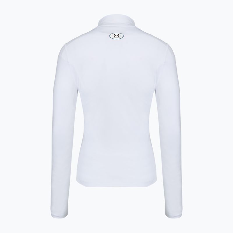 Longsleeve da allenamento da donna Under Armour ColdGear Mock LS white/halo gray 5