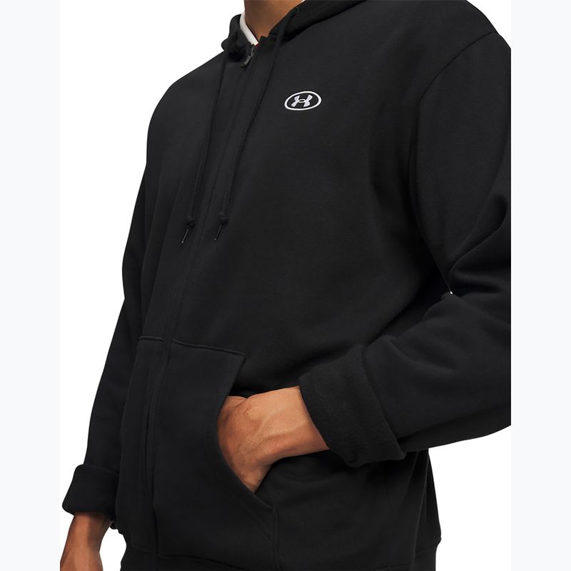 Felpa da uomo Under Armour Rival Fleece Full Zip ultimate black/white 3