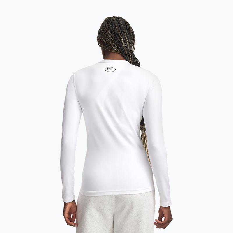 Longsleeve da allenamento da donna Under Armour ColdGear Crew white/halo gray 2